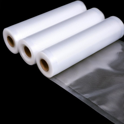 Cuộn Túi Hút Chân Không Thực Phẩm Một Mặt Nhám Một Mặt Trơn Dạng Hạt Mịn Phù Hợp Cho Tất Cả Các Dòng Máy Hút Chân Không GROFA