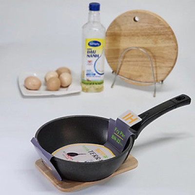 Chảo sâu lòng vân đá chống dính nhôm đúc Bennix Thái Lan Terra 22cm/26cm/28cm/30cm đáy từ