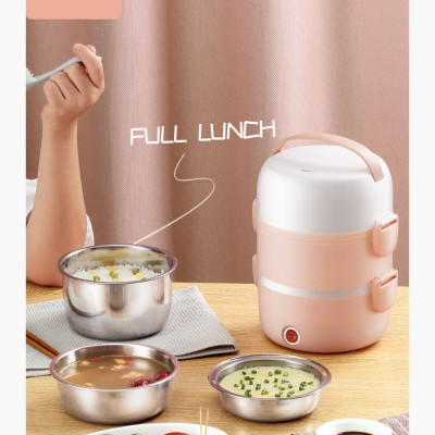 Hộp Cơm Điện Cặp Lồng Điện Hâm Cơm Tự Động 3 Tầng PS-103 - Màu Ngẫu Nhiên - Hàng Chính Hãng