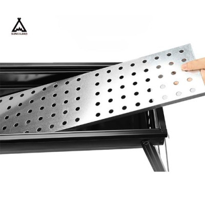 Lò nướng kéo ngoài trời Suncojia tặng dụng cụ hỗ trợ, giá nướng than gỗ, có thể gấp gọn và di động