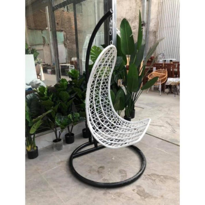 Hàng Siêu Cấp Xích đu đan, ghế lười, nôi treo thư giãn đọc sách sân vườn mây nhựa, dáng hình thìa - Giá Tại Xưởng