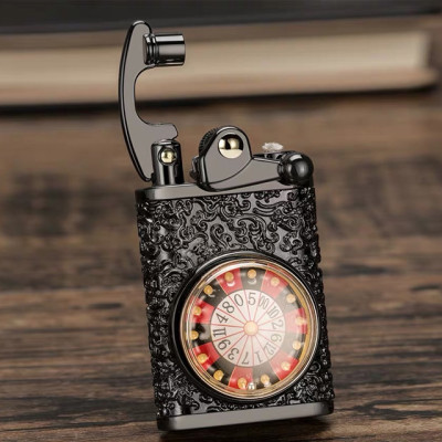 Vỏ Hột Quẹt Bật Lửa Xăng Zorro Z613 Thiết Kế Họa Tiết Vòng Xoay Roulette Đẹp Độc Lạ - Dùng Xăng Bấc Đá Cao Cấp