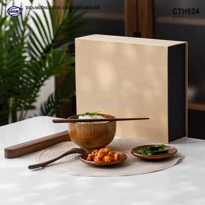 Thìa/Muỗng ăn súp gỗ Óc Chó (17cm) CTH524 - Phụ kiện thìa gỗ vừa sử dụng chụp ảnh hoặc decor trang trí cho nhà hàng, món ăn