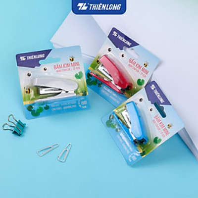 Bấm kim mini số 10 - Mini Stapler Thiên Long - Bấm nhẹ hơn - Màu ngẫu nhiên