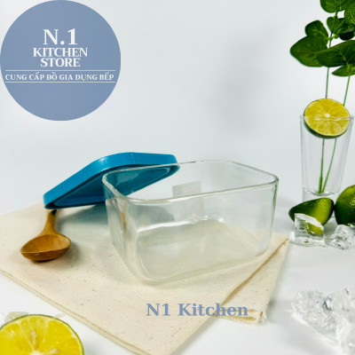 Hộp thủy tinh trữ đông Frigoverre chữ nhật 13x10 cm - 400ml - Bormioli Rocco Ý - Hàng chính hãng