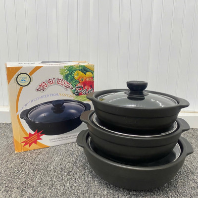 Nồi đất sứ loại 1 tráng men chống dính có nắp, sâu lòng, cạn lòng - Kho cá, thịt, mì cay, cơm niêu