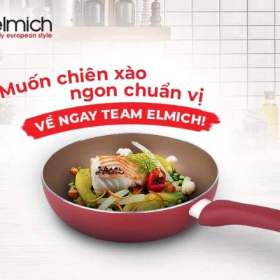 Chảo Chống Dính Sâu Lòng Cao Cấp Đáy Từ Elmich size 20/24/26/28cm Hàng Chính Hãng