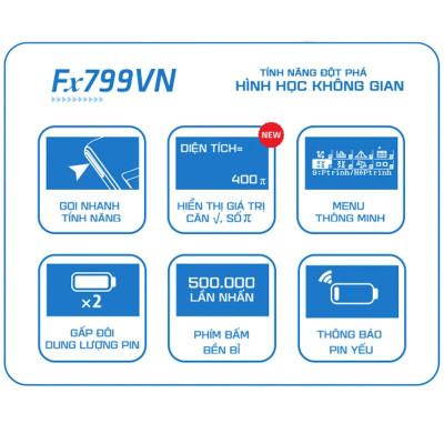 Máy Tính Khoa Học Flexio - Thiên Long Fx799VN - Màu Hồng - Mẫu 2