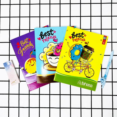 Combo 5 Tập Học Sinh Best Friends - 4 Ô ly 100 Trang ĐL 80gsm - Fahasa 04 (Mẫu Sản Phẩm Ngẫu Giao Ngẫu Nhiên)