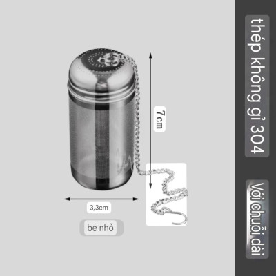 Quả Lọc Trà Inox SUS 304 Quả Lọc Trà Gia Vị Thảo Quả Lỗ Lọc Siêu Mịn Công Nghệ CNC Cao Cấp