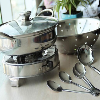 Bếp cồn Inox tiện lợi, an toàn, bếp nấu lẩu, bếp cồn đa năng, dễ sử dụng , dễ vệ sinh 