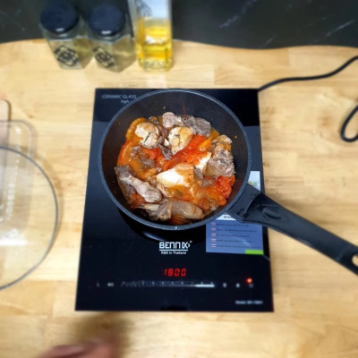 Chảo sâu lòng vân đá chống dính nhôm đúc Bennix Thái Lan Terra 22cm/26cm/28cm/30cm đáy từ