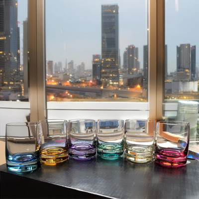 Bộ 6 ly uống rượu mạnh pha lê màu Tiệp khắc klaudie 060ml