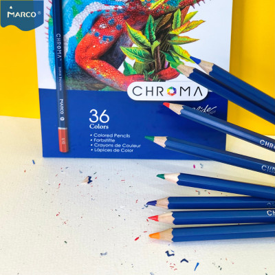 Bộ chì màu cao cấp Marco Chroma Công nghệ glide  12, 24, 36, 48, 72 ,100 Màu