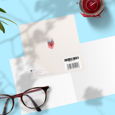 Thiệp Valentine SDstationery Tình Yêu Cho Ta, thông điệp tình yêu ý nghĩa, minh họa màu nước, vuông 12x12 cm