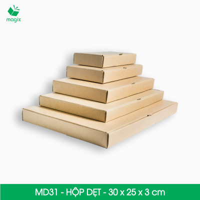 MD31 - 30x25x3 cm - 50 Thùng hộp carton trơn đóng hàng