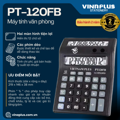 Máy tính hai màn hình Vinaplus PT-120FB Máy Tính Để Bàn - Hai Màn Hình Tính Tiền Tiện Lợi - Bảo Hành 2 Năm