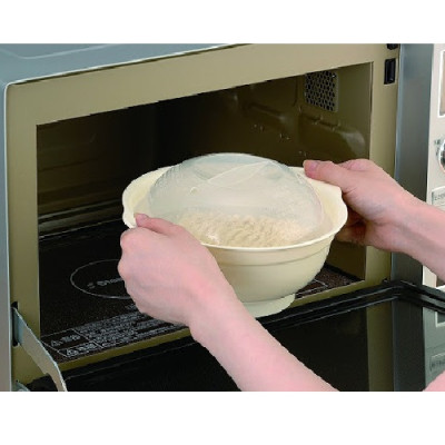 Combo 02  Bát hâm nóng thức ăn trong lò vi sóng 1200ml - Hàng nội địa Nhật Bản