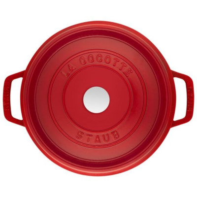 Nồi Gang STAUB Tròn Cao Màu Đỏ Cherry - 24cm (4.75L)
