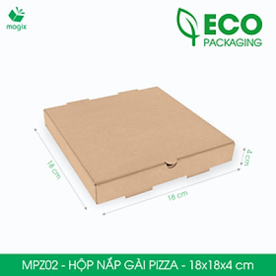 MPZ02 - 18x18x4 cm - 20 Hộp nắp gài pizza đa dụng - Hộp nắp gập, hộp carton gói hàng, hộp quà