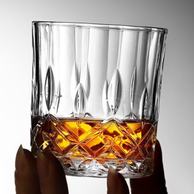 Cốc thủy tinh hình trụ Heodecor C09, ly thủy tinh họa tiết phong cách Châu Âu