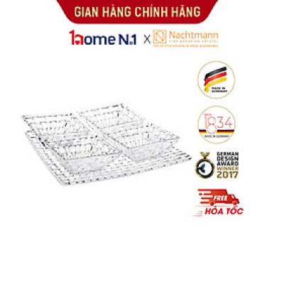 Bộ đĩa & khay pha lê Nachtmann Bossa Nova 5 món - Hàng chính hãng Đức