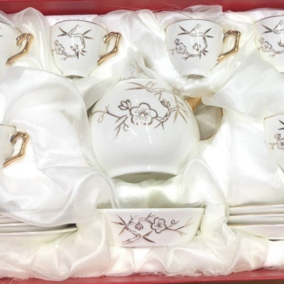 Bộ âm chén pha trà  có đế kê ấm - ANTH674