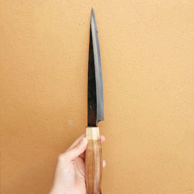  Dao Nhà Bếp, Dao Làm Cá Dáng Nhật, Cán Tròn Vàng,Cán Gỗ Lim Cao Cấp