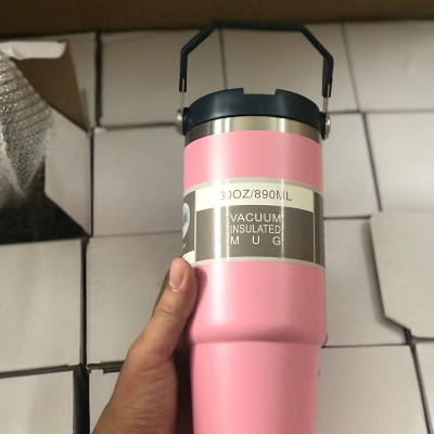 Ly Giữ Nhiệt Cốc Giữ Nhiệt Kèm Ống Hút 900ml Nắp Dạng Xoay, Bình Nước Giữ Nhiệt 900ml