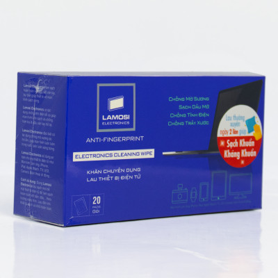 LAMOSI ELECTRONICS - Khăn lau thiết bị điện tử - Hộp 20 gói
