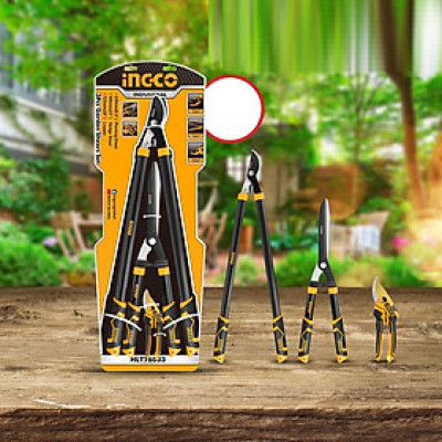 BỘ 3 KÉO CẮT CÂY KIỂNG INGCO HLT76033 - HÀNG CHÍNH HÃNG