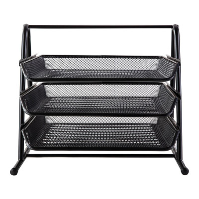 Khay Đựng Tài Liệu 3 Tầng Deli - Chất Liệu Thép Lưới Chắc Chắn, Siêu Bền, Thiết Kế Có Thể Tháo Rời, Dễ Dàng Lắp Ráp