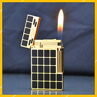 Vỏ Hột Quẹt Bật Lửa Upon Gas Đá D53V Họa Tiết Sơn Mài Họa Tiết Ô Vuông Đẹp Độc Lạ - Dùng Gas Đá Cao Cấp