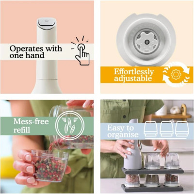 Máy xay gia vị FinaMill pin sạc (tặng khay khi mua máy)