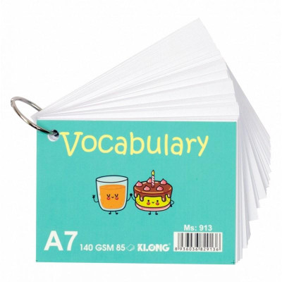 Tập thẻ Vocabulary Klong A7, 85 tờ; MS: 913