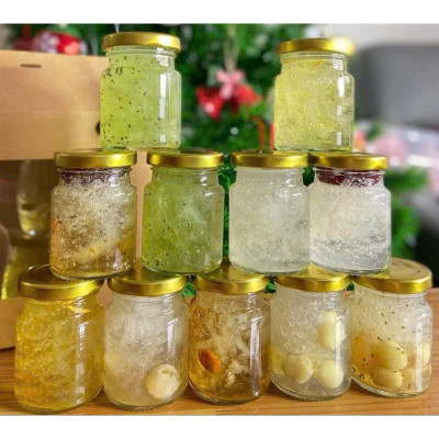 Bộ 5 Hũ Thủy Tinh Tròn Nắp Thiếc 70ML - Dùng Chưng Yến, Đựng Gia Vị, Làm Sữa Chua - HÀNG CHÍNH HÃNG MINIIN