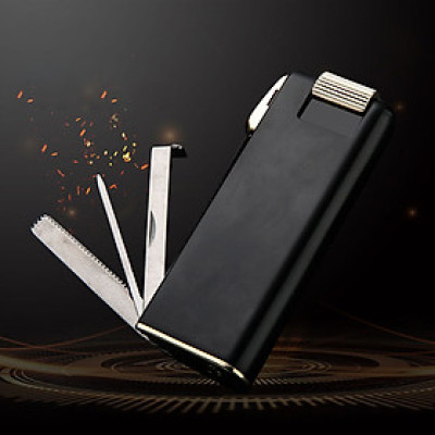 Vỏ Hột Quẹt Bật Lửa Honest BCZ-719 Lửa Ngang Dùng Cho Tẩu Kèm Bộ Dụng Cụ Đa Năng - Nhiều Màu, Nhiều Họa Tiết