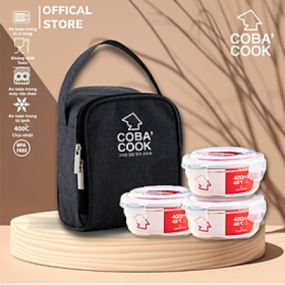 Bộ Hộp Đựng Cơm Thủy Tinh Chịu Nhiệt COBA