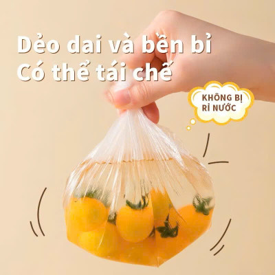 Hộp 100 Túi Màng Bọc Thực Phẩm Thế Hệ Mới Rút Tiện Lợi, Túi Bọc Thực Phẩm PE Siêu Dai Có Nắp Đậy Kín Chống Bụi - HÀNG CHÍNH HÃNG MINIIN