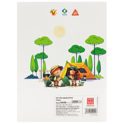 Tập Class Adventure - 4 Ô Ly - 200 Trang 80gsm - Hồng Hà 0449 (Mẫu Bìa Giao Ngẫu Nhiên)
