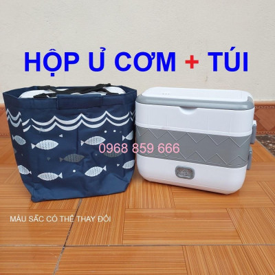 Cặp lồng ủ cơm 2 tầng 4 ngăn inox cắm điện 