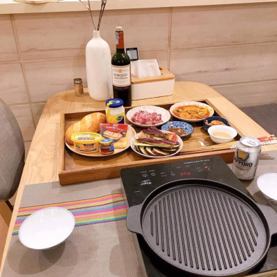 Chảo nướng gang đúc nguyên khối, chống dính 2 lớp Rapido - Dùng được cho bếp từ