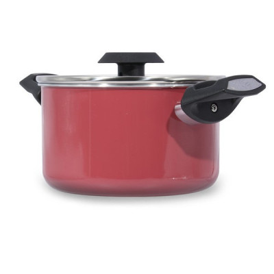 Nồi Easy Seoulcook 18 cm đáy từ (hồng) chống dính vân đá cao cấp Hàn Quốc, dùng được tất cả các loại bếp / Induction