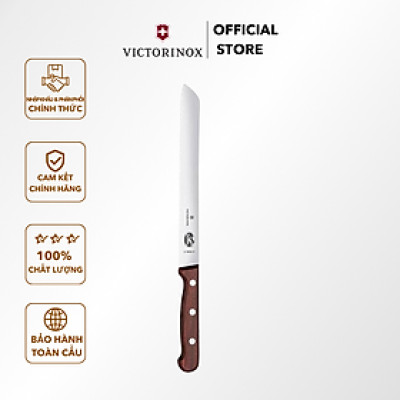 Dao cắt bánh mì cán gỗ VICTORINOX - THỤY SĨ :Dao cắt bánh mì Thụy Sĩ có cạnh lượn sóng Lý tưởng cho lớp vỏ giòn cứng Tay cầm bằng gỗ chất lượng cao