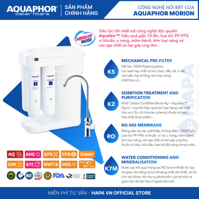 Lõi Lọc Nước AQUAPHOR K2 Thay Cho Máy Lọc Nước AQUAPHOR MORION - Hàng Chính Hãng