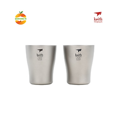 Bộ cốc uống rượu Titanium Wine Cup 10ml KEITH Ti9304 10ml (Bộ 2 chiếc)