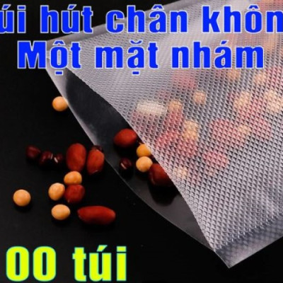 Set 100 túi hút chân không size 25x17cm chuyên dụng (1 mặt nhám)