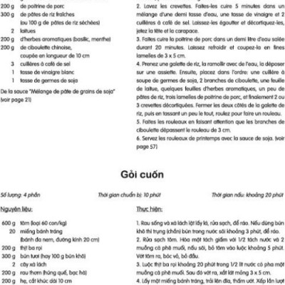 Những Món Ngon Việt Nam (Song Ngữ Pháp - Việt) - Les Délicieuses Recettes Du Viet Nam (Français - Vietnamien)