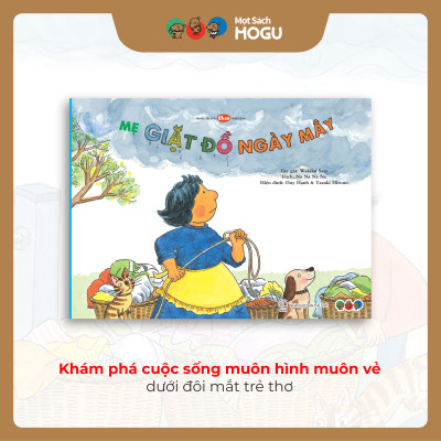 Truyện Ehon bé 3-4-5 tuổi - Mẹ giặt đồ ngày mây
