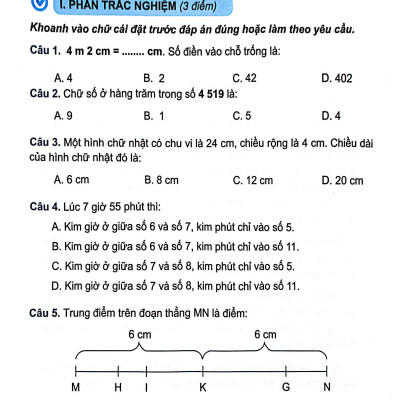 Bộ Đề Kiểm Tra Toán Lớp 3 - Tập 2